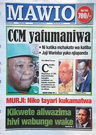 Suspendido el semanario  tanzano «Mawio» por  incitar  a  la  violencia en Zanzibar
