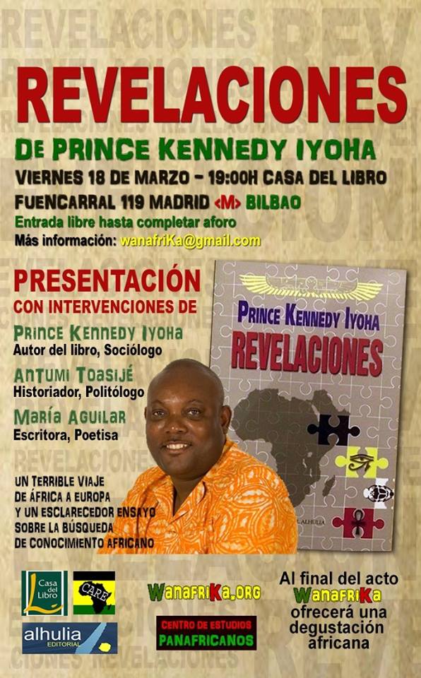 Presentación del libro «Revelaciones» de Prince Kennedy Iyoha – 18 Marzo 2016 – Madrid