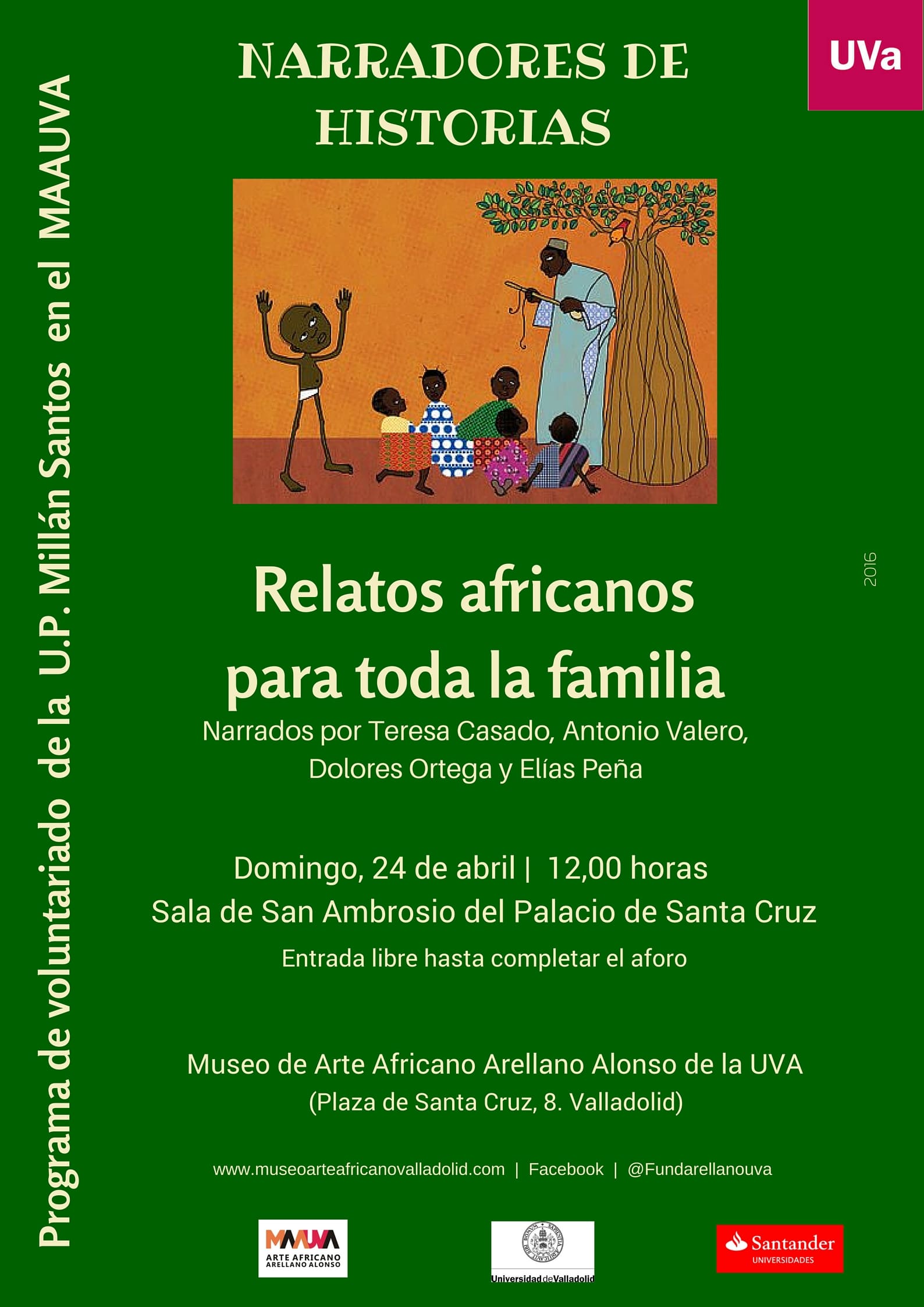 Narradores de historias”: relatos africanos para toda la familia –  24  Abril 2016 – Valladolid
