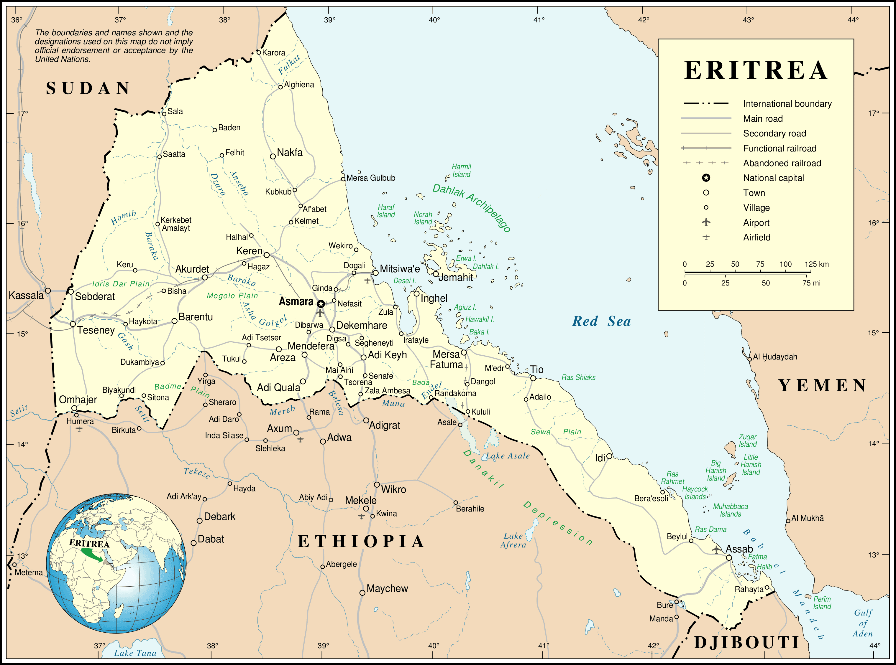 Eritrea acusa a Etiopía de atacar su frontera en Tsorona,