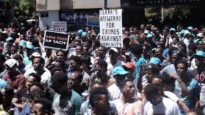 Refugiados eritreos en Israel se manifiestan contra la dictadura en su país