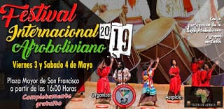 Se  celebró en La Paz  el Festival Internacional Afro boliviano 2019