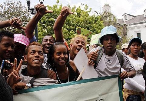 Los afroecuatorianos hacen posesión simbólica de sus autoridades