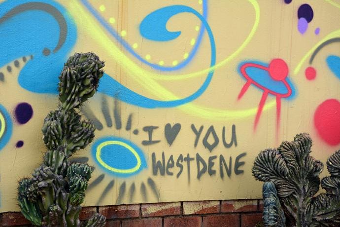 El original proyecto de grafiti en Westdene, Sudáfrica